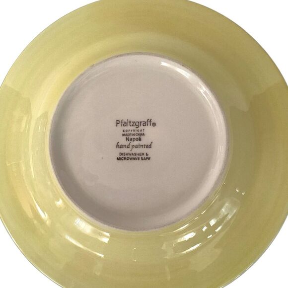 Pfaltzgraff  Hand Painted Napoli Salad Luncheon Plates 9" Stoneware Set Of 2 - Picture 2 of 4